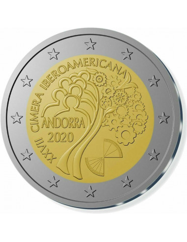 Awers monety Andora 2 euro 2020 27 szczyt iberoamerykański w Andorze