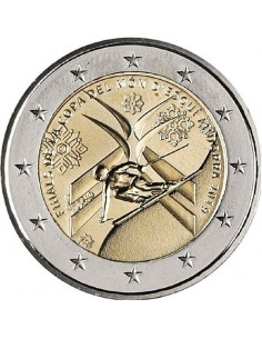 Awers monety Andora 2 euro 2019 Finał Pucharu Świata w narciarstwie alpejskim 2019