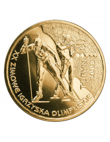 Awers monety 2 zł 2006 XX Zimowe Igrzyska Olimpijskie: Turyn 2006