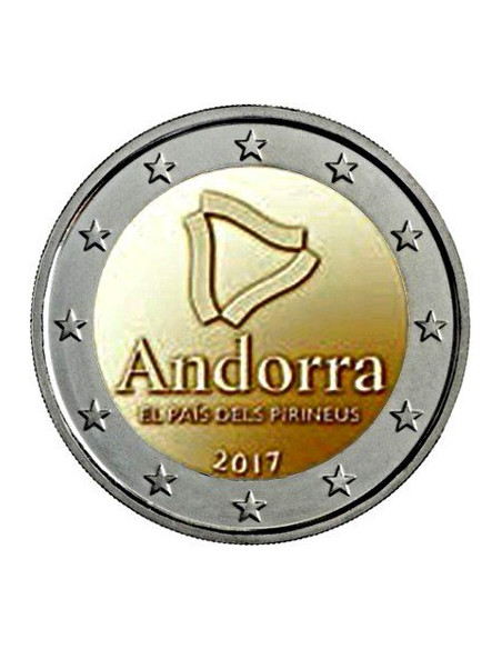 Awers monety Andora 2 euro 2017 Andora – państwo pirenejskie