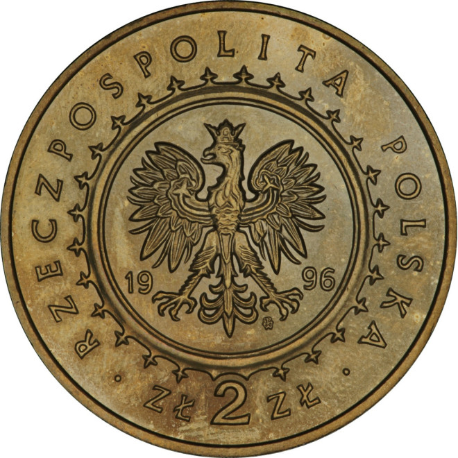 Rewers monety 2 zł 1996 Zamki i pałace w Polsce: Zamek w Lidzbarku Warmińskim