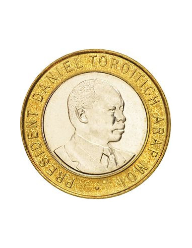 Awers monety Kenia 10 Szylingów 1997