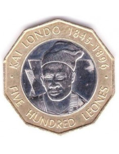 Awers monety Sierra Leone 500 Leonów 2004