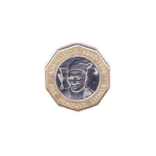 Awers monety Sierra Leone 500 Leonów 2004