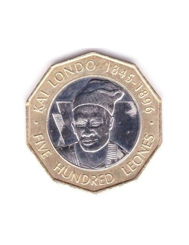 Awers monety Sierrra Leone 500 Leonów 2004