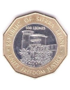 Awers monety Sierra Leone 500 Leonów 2004 2