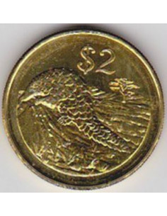 Awers monety Zimbabwe 2 Dolary 2001 2