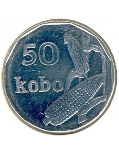 Awers monety Nigeria 50 Kobo 2006 zmniejszony rozmiar 2