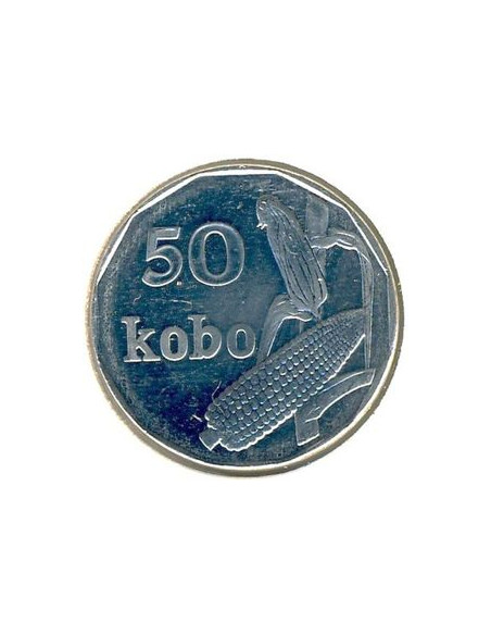 Rewers monety Nigeria 50 Kobo 2006 zmniejszony rozmiar