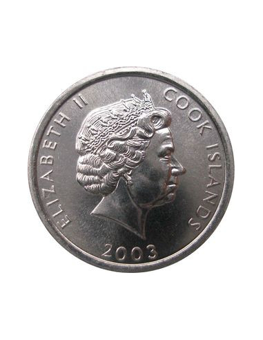 Awers monety Wyspy Cooka 1 Cent małpa 2003