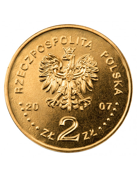 Rewers monety 2 zł 2007 Zabytki kultury materialnej w Polsce: Miasto średniowieczne w Toruniu