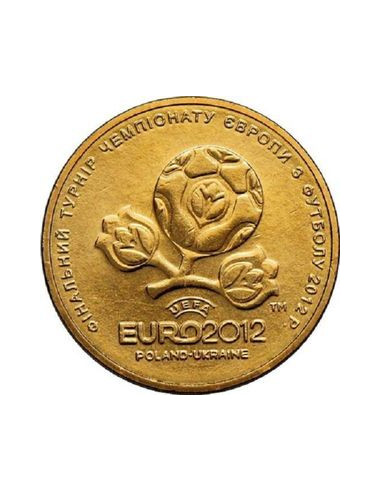 Awers monety 1 Hrywna 2012 Mistrzostwa Europy w piłce nożnej 2012
