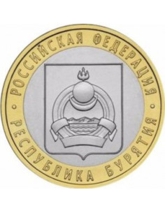 Awers monety Rosja 10 Rubli 2011 Republika Buriacji