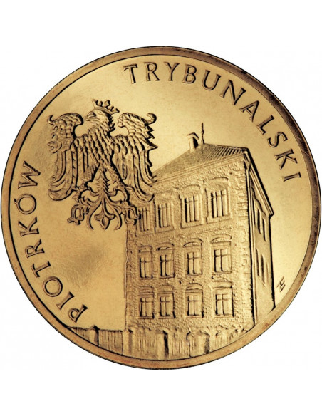 Awers monety 2 zł 2008 Piotrków Trybunalski – woj. łódzkie