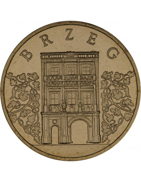 Awers monety 2 zł 2007 Brzeg – woj. opolskie