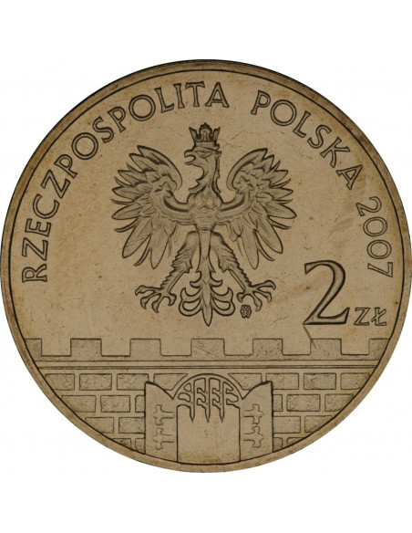 Rewers monety 2 zł 2007 Słupsk – woj. pomorskie