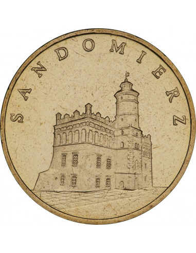Awers monety 2 zł 2006 Sandomierz – woj. świętokrzyskie