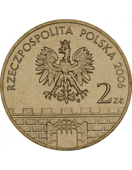 Rewers monety 2 zł 2006 Nysa – woj. opolskie