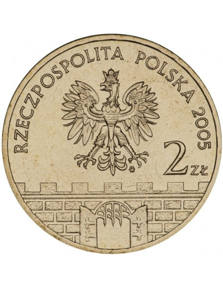 Rewers monety 2 zł 2005 Włocławek – woj. kujawskopomorskie
