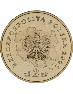 Awers monety 2 zł 2005 Herby Województw: warmińskomazurskie 2