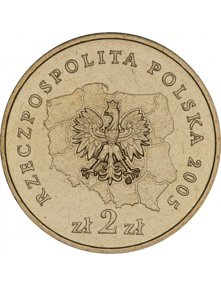 Rewers monety 2 zł 2005 Herby Województw: warmińskomazurskie