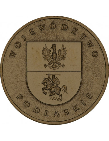 Awers monety 2 zł 2004 Herby Województw: podlaskie