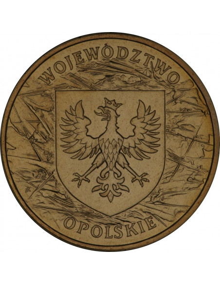 Awers monety 2 zł 2004 Herby Województw: opolskie