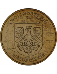 Awers monety 2 zł 2004 Herby Województw: małopolskie