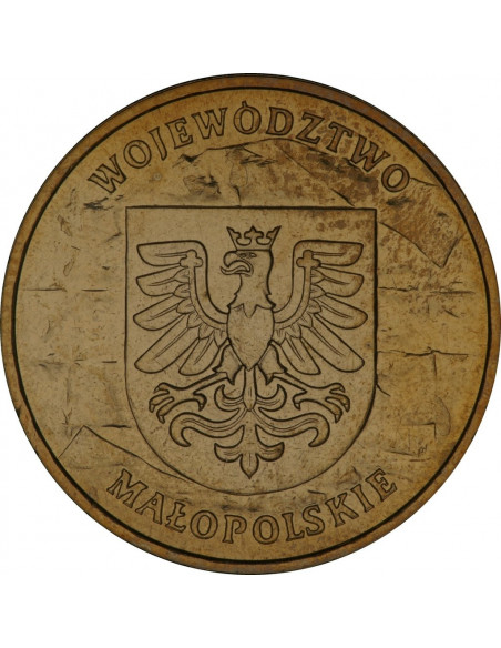 Awers monety 2 zł 2004 Herby Województw: małopolskie