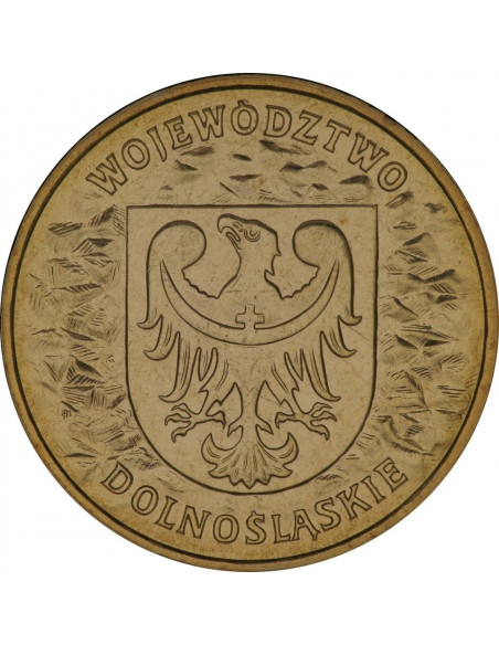Awers monety 2 zł 2004 Herby Województw: dolnośląskie