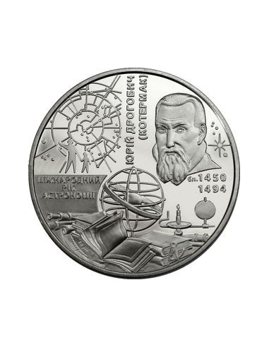 Awers monety 5 Hrywien 2009 Międzynarodowy Rok Astronomii
