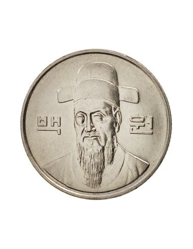 Awers monety Korea Południowa 100 Won 2008