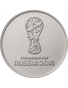 Awers monety 25 Rubli 2018 Mistrzostwa Świata w Piłce Nożnej 2018 Rosja Logo