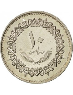 Awers monety Libia 10 Dirham 1979 2