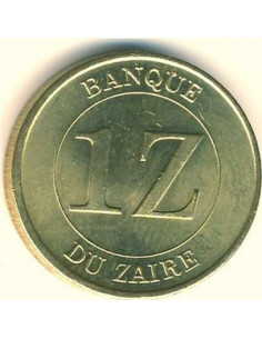 Awers monety Zair 1 Zaire 1987 2