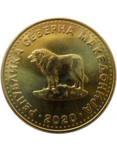 Awers monety Macedonia Północna 1 Dinar Republika Macedonia Północna