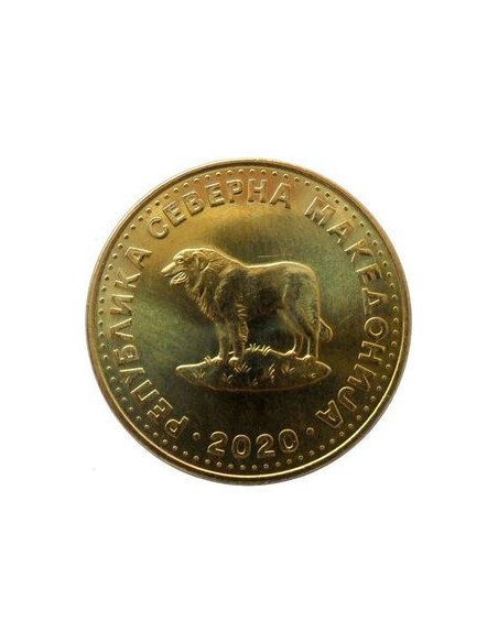 Awers monety Macedonia Północna 1 Dinar Republika Macedonia Północna