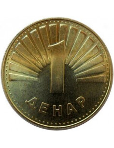 Awers monety Macedonia Północna 1 Dinar Republika Macedonia Północna 2