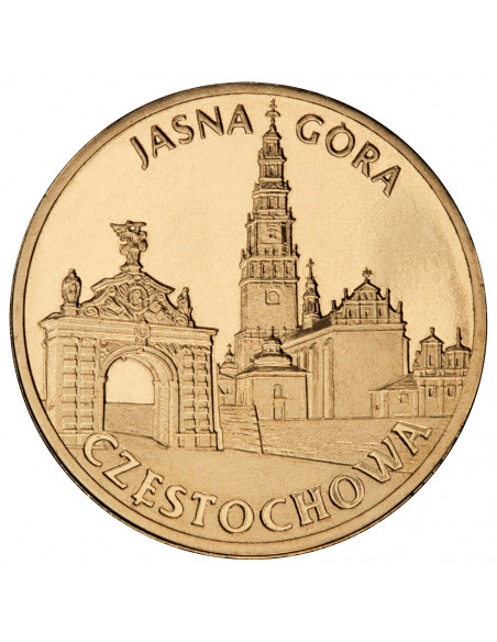 Awers monety 2 zł 2009 Miasta w Polsce: Częstochowa – Jasna Góra