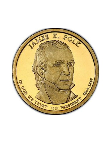 Awers monety 1 Dolar 2009 11 Prezydent USA James K. Polk 18451849