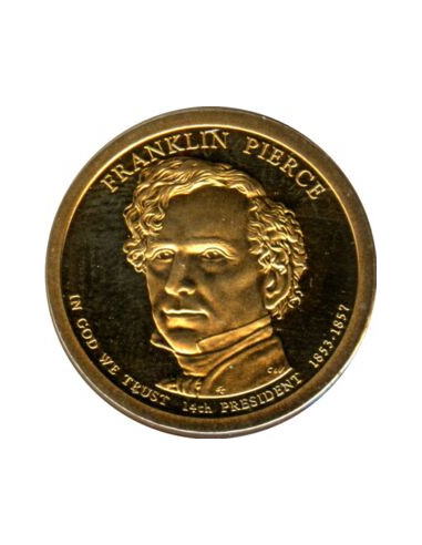 Awers monety 1 Dolar 2010 14 Prezydent USA Franklin Pierce 18531857
