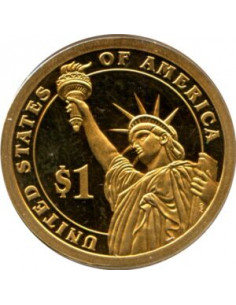 Awers monety USA 1 Dolar 2010 14 Prezydent USA Franklin Pierce 18531857 2