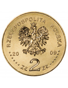 Awers monety 2 zł 2009 65. rocznica likwidacji getta w Łodzi 2