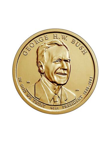Awers monety 1 Dolar 2020  41 Prezydent George H. W. Bush 19891993