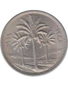 Awers monety Irak 50 Filsów 1990