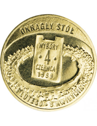 Awers monety 2 zł 2009 Polska droga do wolności: Wybory 4 czerwca 1989 r.