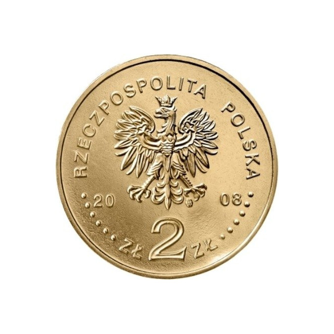 Rewers monety 2 zł 2008 Zbigniew Herbert 19241998