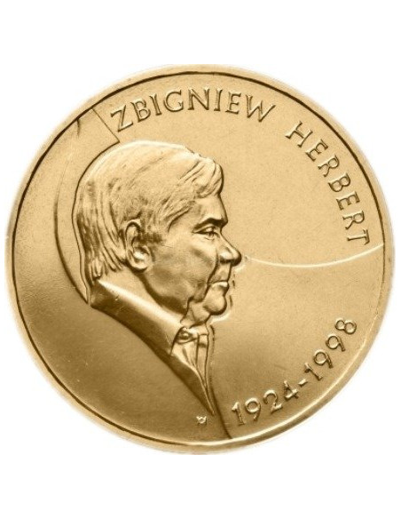 Awers monety 2 zł 2008 Zbigniew Herbert 19241998