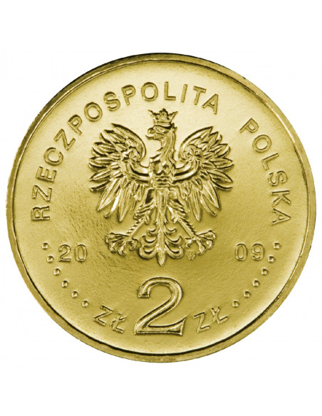Rewers monety 2 zł 2009 180 lat bankowości centralnej w Polsce