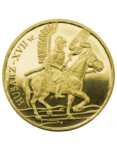Awers monety 2 zł 2009 Historia Jazdy Polskiej: Husarz XVII wiek